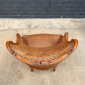 Pair of French Louis XVI Carved Walnut Armchairs, c.1940’s