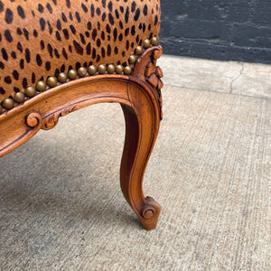Pair of French Louis XVI Carved Walnut Armchairs, c.1940’s