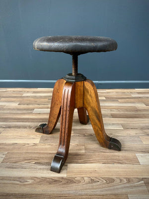 Antique Duncan Phyfe Style Adjustable Piano Stool, c.1930’s