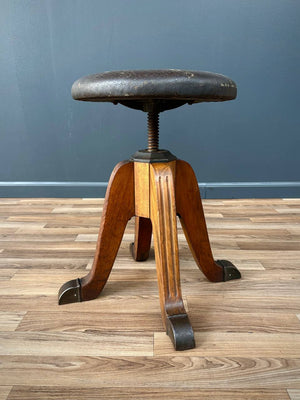 Antique Duncan Phyfe Style Adjustable Piano Stool, c.1930’s