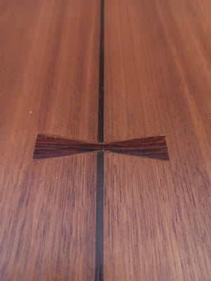 Mid-Century Modern Walnut Coffee Table with Inlaid Bowtie Rosewood by Lane , c.1960’s