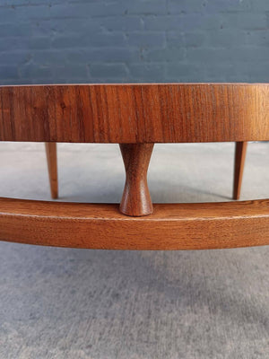 Mid-Century Modern Walnut Coffee Table with Inlaid Bowtie Rosewood by Lane , c.1960’s