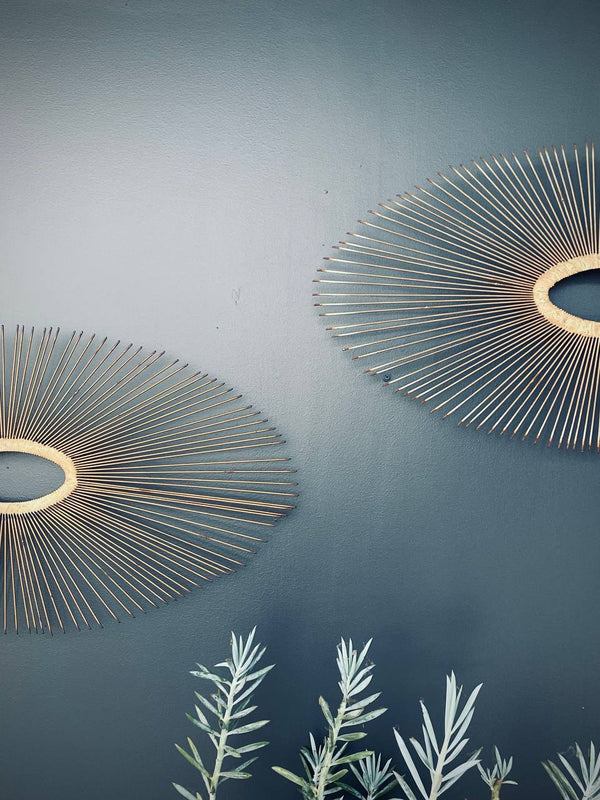 Pair of Mid-Century Modern Spray Sunburst Wall Sculptures, c.1960’s