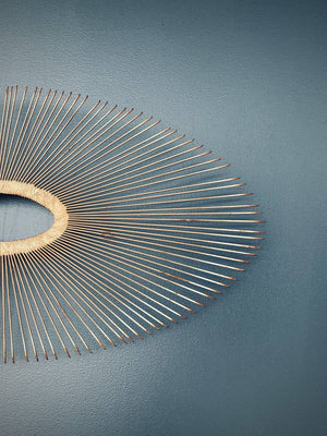 Pair of Mid-Century Modern Spray Sunburst Wall Sculptures, c.1960’s