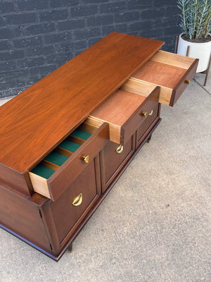 Mid-Century Modern Credenza with Brass Accent Pulls, c.1960’s