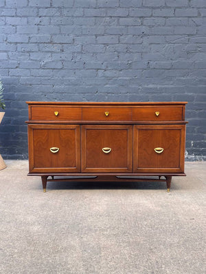 Mid-Century Modern Credenza with Brass Accent Pulls, c.1960’s