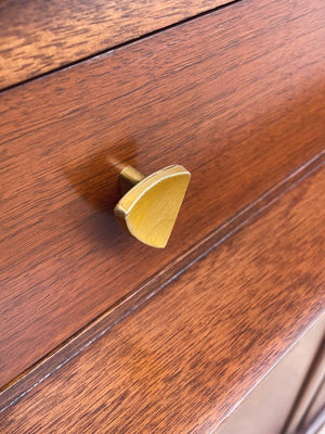 Mid-Century Modern Credenza with Brass Accent Pulls, c.1960’s