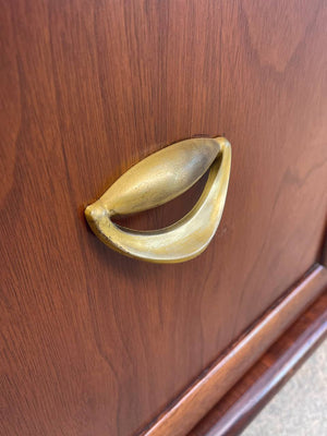 Mid-Century Modern Credenza with Brass Accent Pulls, c.1960’s