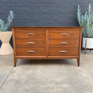 Mid-Century Modern Walnut Dresser by Dixie Furniture, c.1960’s