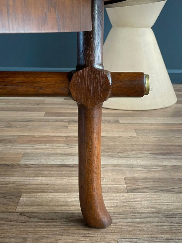 Mid-Century Modern Sculpted Walnut Round Coffee Table, c.1960’s