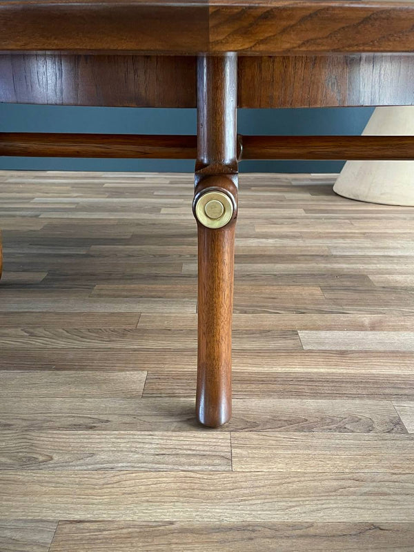 Mid-Century Modern Sculpted Walnut Round Coffee Table, c.1960’s