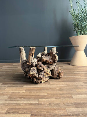Mid-Century Modern Freeform Rustic Root Coffee Table, c.1970’s