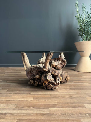 Mid-Century Modern Freeform Rustic Root Coffee Table, c.1970’s