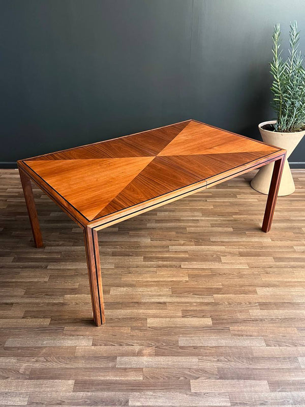 Large Expanding Mid-Century Modern Walnut Dining Table by Merton Gershun, c.1960’s