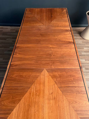 Large Expanding Mid-Century Modern Walnut Dining Table by Merton Gershun, c.1960’s