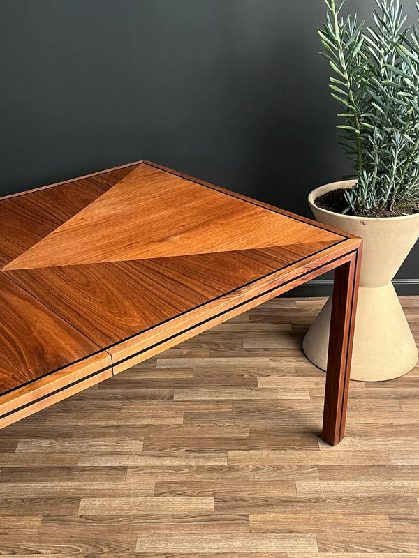 Large Expanding Mid-Century Modern Walnut Dining Table by Merton Gershun, c.1960’s