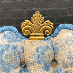 Pair of Gold Leaf Antique Carved Wood Armchairs