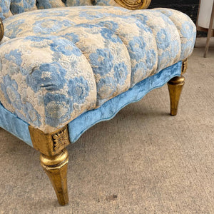 Pair of Gold Leaf Antique Carved Wood Armchairs