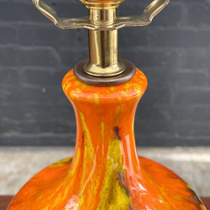 Pair of Vintage Mid-Century Modern Glaze Ceramic Table  Lamps, c.1960’s
