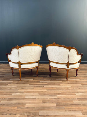 Pair of French Antique Louis XV-Style Arm Chairs, c.1950’s