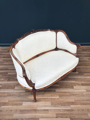 French Antique Louis XV-Style Love Seat Sofa, c.1950’s