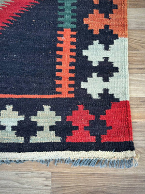 Vintage Hand Made Tribal Turkish Kilim Rug, c.1960’s