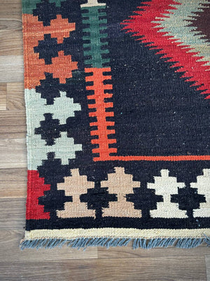 Vintage Hand Made Tribal Turkish Kilim Rug, c.1960’s