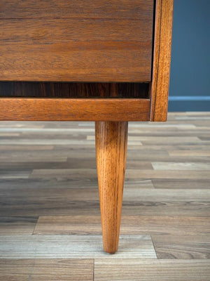 Pair of Mid-Century Modern Walnut Night Stands with Bookcase, c.1960’s