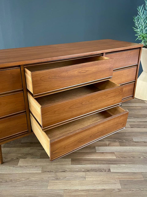 Mid-Century Modern 9-Drawer Walnut Dresser, c.1960’s