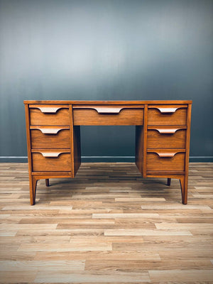 Mid-Century Modern Sculpted Walnut Desk by Johnson Carper, c.1960’s