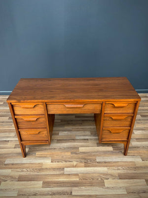 Mid-Century Modern Sculpted Walnut Desk by Johnson Carper, c.1960’s