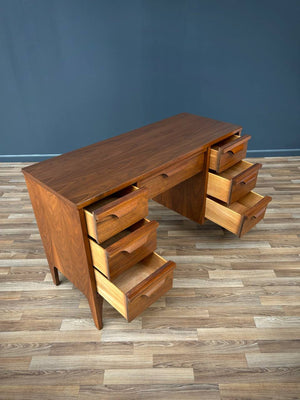 Mid-Century Modern Sculpted Walnut Desk by Johnson Carper, c.1960’s