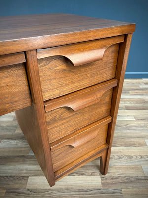 Mid-Century Modern Sculpted Walnut Desk by Johnson Carper, c.1960’s