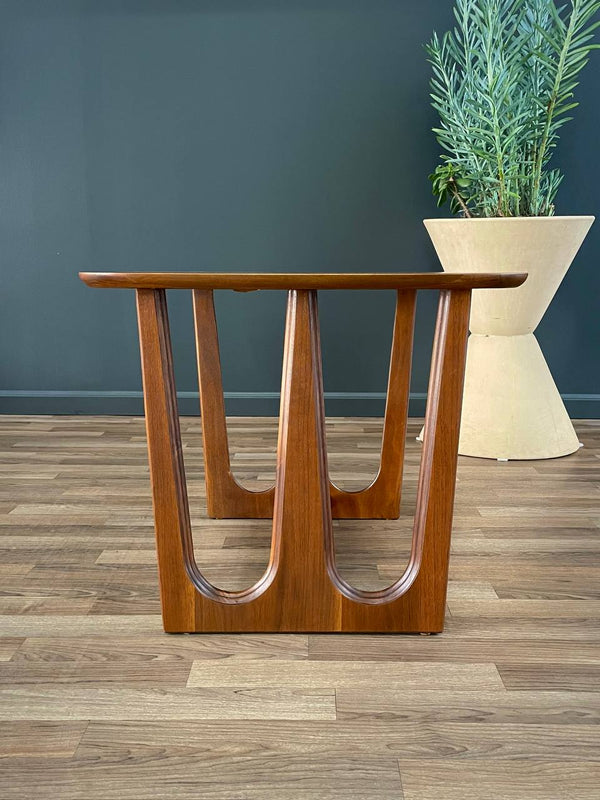 Mid-Century Modern Sculpted Walnut Side Table by Bassett, c.1960’s