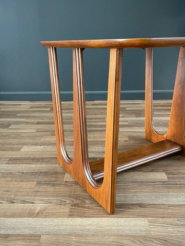 Mid-Century Modern Sculpted Walnut Side Table by Bassett, c.1960’s