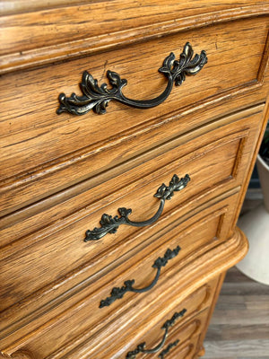 Vintage French Provincial Style Highboy Dresser, c.1960’s