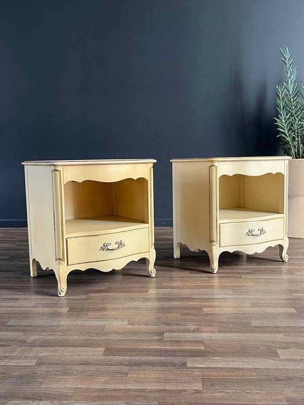 Pair of Vintage French Provincial Painted Night Stands, c.1960’s