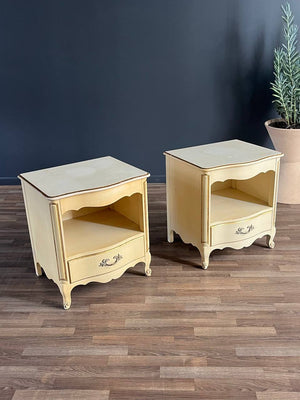 Pair of Vintage French Provincial Painted Night Stands, c.1960’s