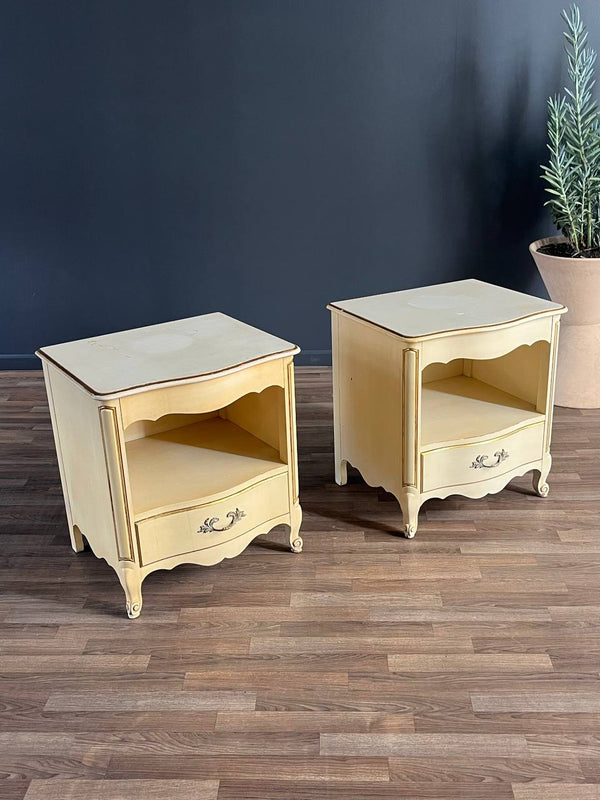 Pair of Vintage French Provincial Painted Night Stands, c.1960’s