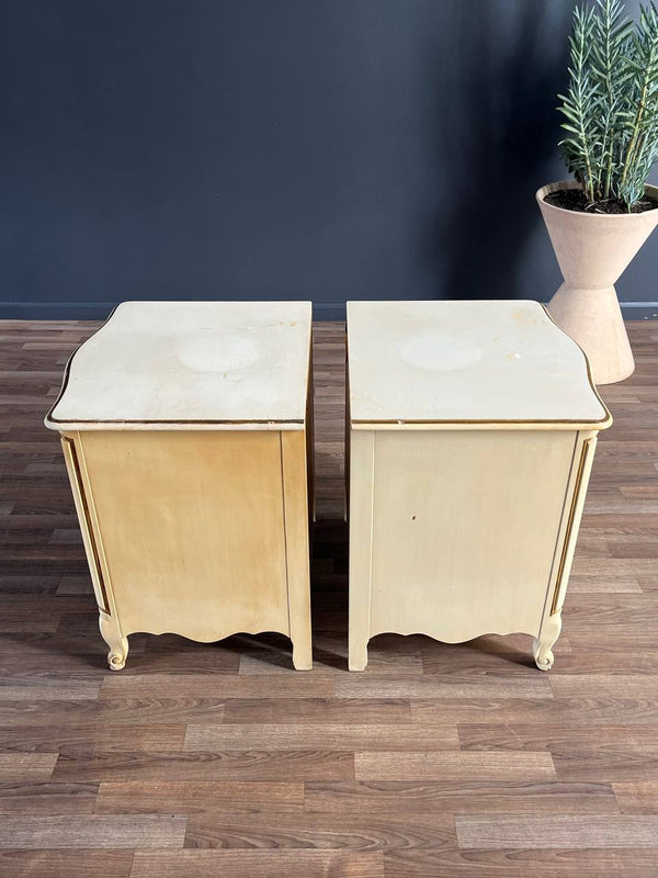 Pair of Vintage French Provincial Painted Night Stands, c.1960’s