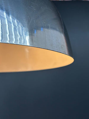 Large Mid-Century Modern Chrome Arc Base with Iron Base, c.1970’s