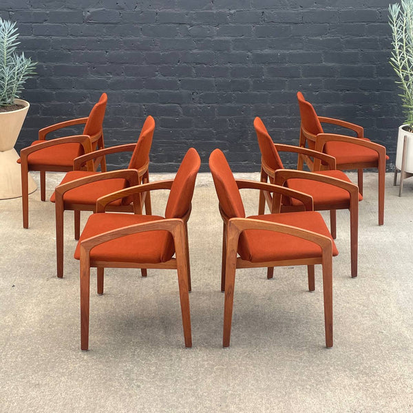 Set of 6 Vintage Mid-Century Danish Modern Teak Dining Chairs by Kai Kristiansen, c.1950’s