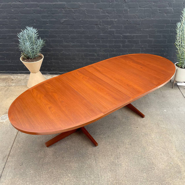 Vintage Mid-Century Danish Modern Teak Expanding Dining Table by Dyrlund, c.1960’s