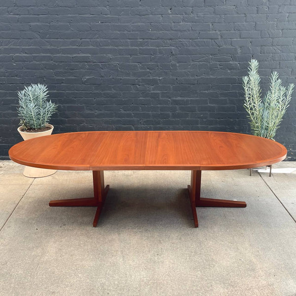 Vintage Mid-Century Danish Modern Teak Expanding Dining Table by Dyrlund, c.1960’s