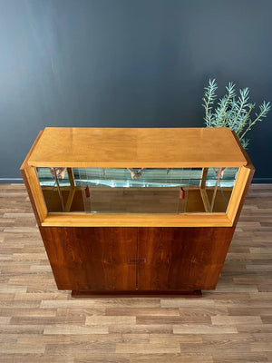 Mid-Century Art Deco Rosewood Bar Display Cabinet, c.1940’s