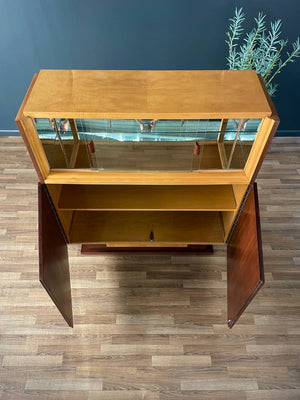 Mid-Century Art Deco Rosewood Bar Display Cabinet, c.1940’s