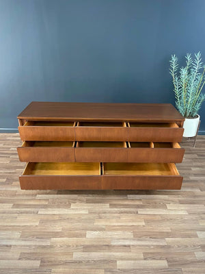 Mid-Century Modern Sculpted Walnut 8-Drawer Dresser, c.1950’s