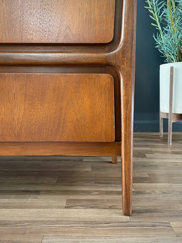 Mid-Century Modern Sculpted Walnut 8-Drawer Dresser, c.1950’s