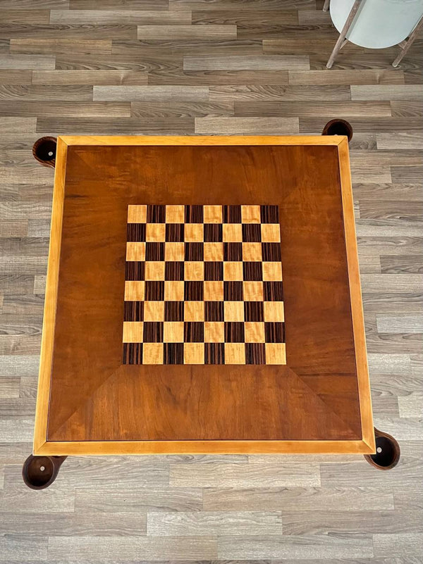 Mid-Century Art Deco Game Table with Reverse Leather Top, c.1950’s