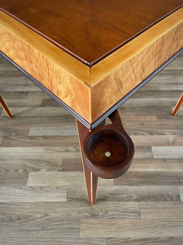 Mid-Century Art Deco Game Table with Reverse Leather Top, c.1950’s